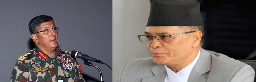 प्रधानसेनापति र प्रधानन्यायाधीश बीच आकस्मिक भेट वार्ता,महत्वका साथ हेरियो प्रधानसेनापति र प्रधानन्यायाधीश बीच आकस्मिक भेट वार्ता,महत्वका साथ हेरियो